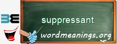 WordMeaning blackboard for suppressant